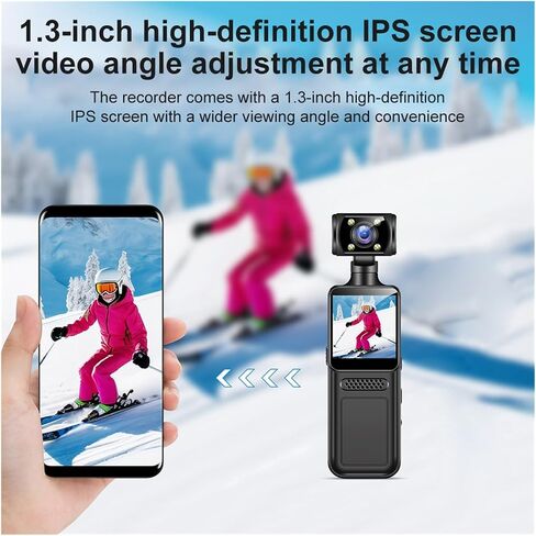 Portable Mini Digital Body Camera | 4K WiFi Mini Body Cam Infrared Night Vision Sports Video Recorder in Kuwait
