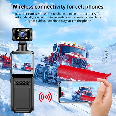 Portable Mini Digital Body Camera | 4K WiFi Mini Body Cam Infrared Night Vision Sports Video Recorder in Kuwait