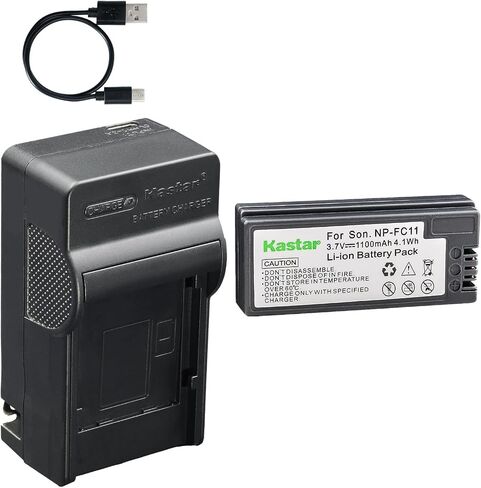 Kastar 3-Pack Battery and AC & USB-C Charger, Compatible with Sony NP-FC10 NP-FC11 BC-VC10 for Cyber-Shot DSC-F77 FX77 P8 P10 P12 V1 Digital Cameras in Kuwait