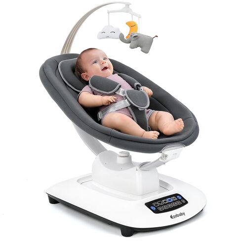 Ezebaby Electric Baby Swing for Infants with 5 Unique Motions, 5 Speeds, Lullabies, Bluetooth Enabled, Smart Baby Swings for Newborn with 5-Point Harness & Remote Control for 0-9 Months, Pink in Kuwait