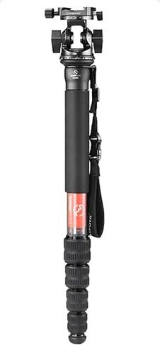 SUNWAYFOTO M3650C + DT-03R CF Monopod 36mm Top Section 10kg 22lb Max Load Carbon Fiber 1/4" / 3/8" Super Portable + Arca Compatible Panning QR Clamp Head in Kuwait