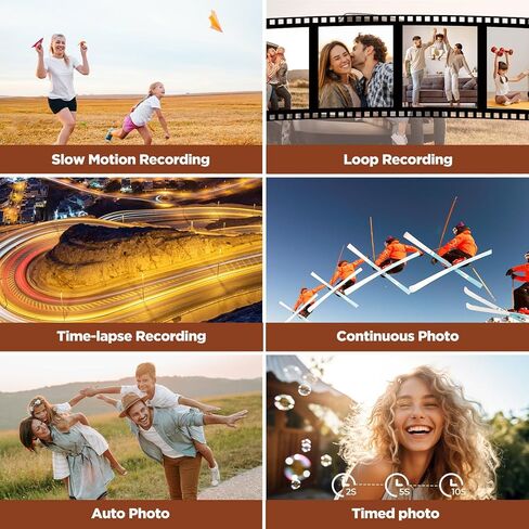 4K Digital Camera for Photography, 64MP Autofocus Vlogging Camera with Dual Lens 18X Zoom, 3" LCD Screen, Built-in Flash, Compact Point and Shoot Travel Camera with 64GB Card, 2 Batteries in Kuwait
