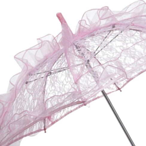 Wedding Lace Parasol Vintage Umbrella with Delicate Lace Handle Flower Pattern Metal Material Suitable for Photography Wedding Party Cosplay Dance Ven in Kuwait