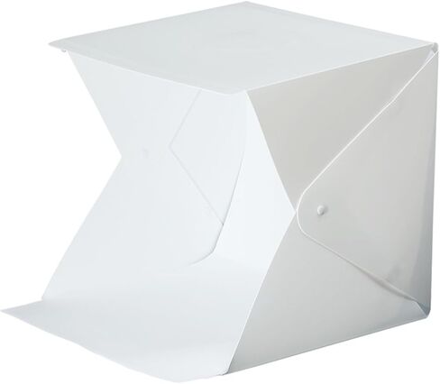20cm Mini Portable LED Light Box Folding Photography Tent with 2-Color Backdrops, Small Soft Light Cube for Product Shooting and Studio Use in Kuwait