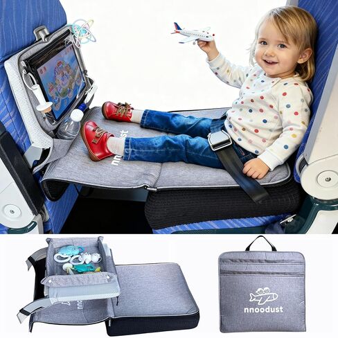Toddler Airplane Bed for Toddler with Tray Cover Can Turn into Bag, Toddler Airplane Seat Extender for Kids, Baby Airplane Bed Baby Travel Essentials for Flying, Toddler Travel Bed in Kuwait