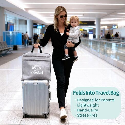 Toddler Airplane Bed for Toddler with Tray Cover Can Turn into Bag, Toddler Airplane Seat Extender for Kids, Baby Airplane Bed Baby Travel Essentials for Flying, Toddler Travel Bed in Kuwait