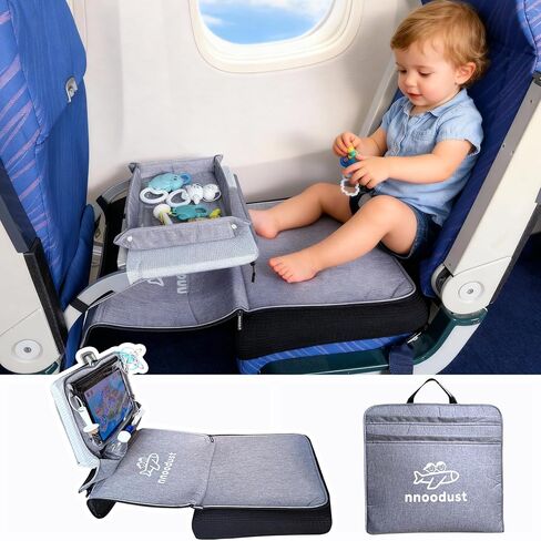 Toddler Airplane Bed for Toddler with Tray Cover Can Turn into Bag, Toddler Airplane Seat Extender for Kids, Baby Airplane Bed Baby Travel Essentials for Flying, Toddler Travel Bed in Kuwait