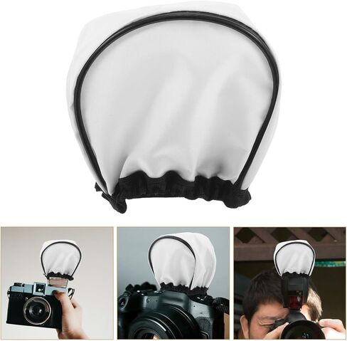 Universal White Fabric Speedlight Diffuser Cover for Flashgun and Camera Flash Unit Head, Portable Soft Bounce Reflector Cap Reducing Glare for Photography in Kuwait