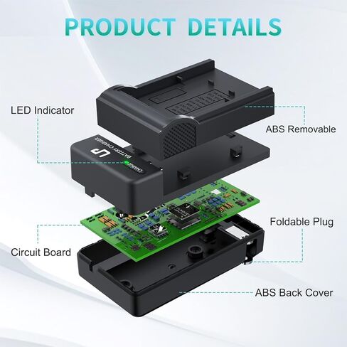 LP EN-EL10 Battery Charger, Charger Compatible with Nikon Coolpix S200, S203, S210, S220, S230, S3000, S4000, S500, S510, S5100, S520, S570 and More, Replacement Charger in Kuwait