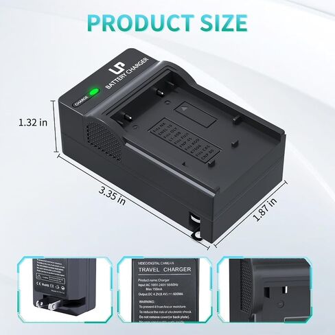 LP EN-EL10 Battery Charger, Charger Compatible with Nikon Coolpix S200, S203, S210, S220, S230, S3000, S4000, S500, S510, S5100, S520, S570 and More, Replacement Charger in Kuwait
