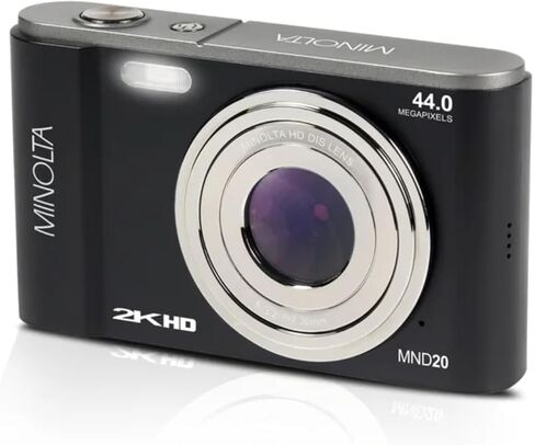 Minolta MND20 44MP Digital Camera, 2.7K Video, 16X Zoom (Black) in Kuwait