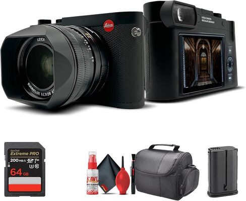 Leica Q3 Compact Powerful Digital Camera (19080) with Summilux 28mm f/1.7 ASPH Lens, 8K Recording, 60MP Sensor + 64GB Card + Bag + Cleaning Kit in Kuwait