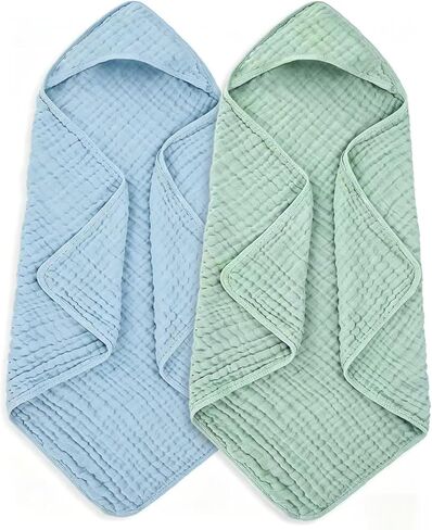 Muslin Burp Cloths 5 Pack Large 20x12 inches Baby Burping Cloths, 6-Layer 100% Cotton for Newborn Boys Girls, Ultra Soft & Absorbent (White & Pink) in Kuwait