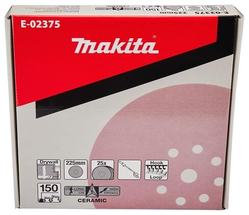 Makita E-02917 9" Drywall Sanding Disc, Hook & Loop, 150 Grit, 25/pk in Kuwait