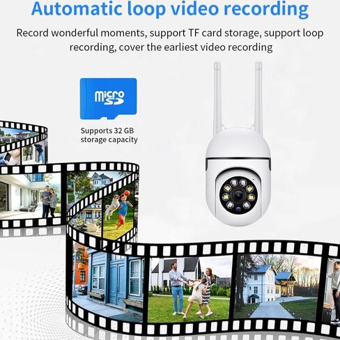 1080P Security Camera, Wireless WiFi Outdoor Home Security Camera for Pet Monitor, Surveillance with 360° Panorama in Kuwait