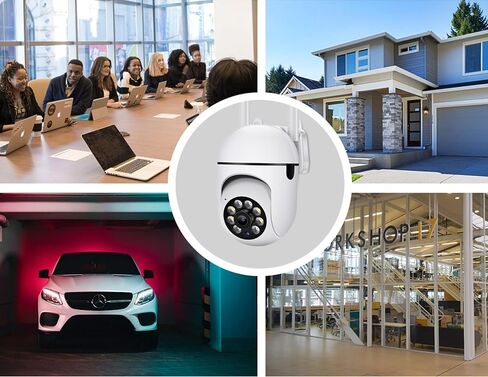 1080P Security Camera, Wireless WiFi Outdoor Home Security Camera for Pet Monitor, Surveillance with 360° Panorama in Kuwait