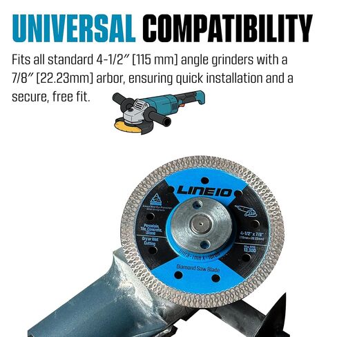 3pk 4.5 Inch Diamond Saw Blades for Angle Grinder - Ultra Thin Tile Cutting Wheel Ceramic Blade - Professional Porcelain Tile Cutter Tool X-Turbo Rim for Granite Stone Masonry Wet Dry Cut in Kuwait