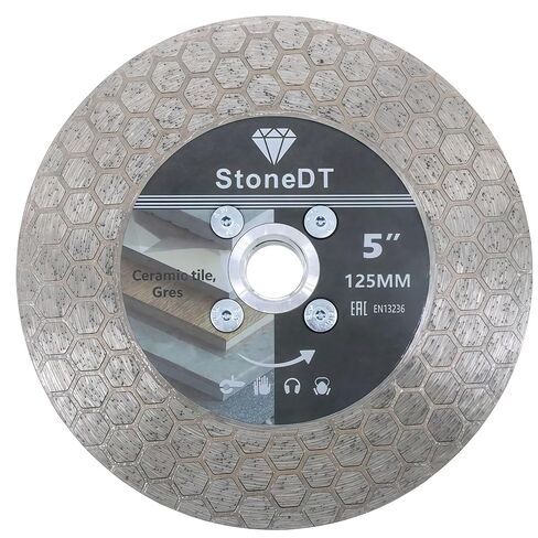 Diamond Tile Saw Blade, 5 Inch Cutting and Grinding Wheel with 5/8"-11 Flange for Porcelain Ceramic Tile Marble Granite Artificial Stone, Hexagonal Segment in Kuwait