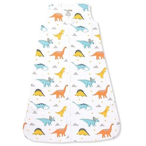 Organic Cotton Baby Wearable Blanket 0.5 TOG Sleep Sack 6-12 Months 3-Pack | Breathable, Lightweight, Soft 100% Organic Cotton, GOTS & OEKO-TEX Certified, Baby Essential by Mama Cheetah in Kuwait