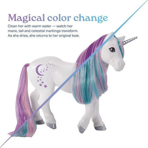 Breyer Horses Color Changing Bath Toy | Luna The Unicorn | Purple / Pink / White with Surprise Blue Color | 8.5" x 7" | Ages 3+ | Model #7233, Purple, White, Pink in Saudi Arabia