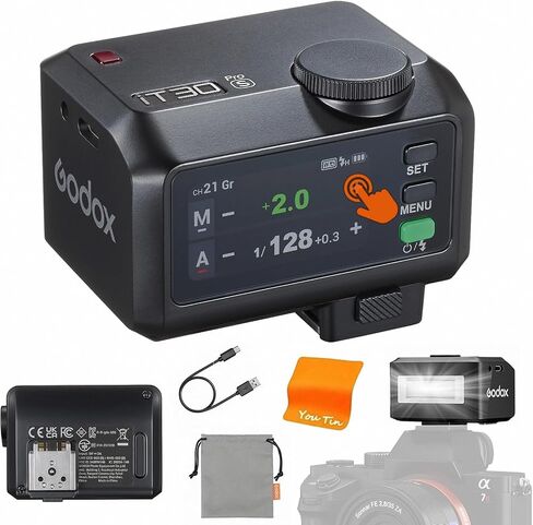 Godox iT20S iT20 S TTL Mini Camera Flash for Sony ZV-1 / ZV-E10 / ZV-1 II | 700+Flashes, 1.5s Recycling, 6 Levels (1/32-1/1 Power), USB-C Rechargeable 300mAh Battery, for Sony A7C A6400 A6000 (Silver) in Saudi Arabia