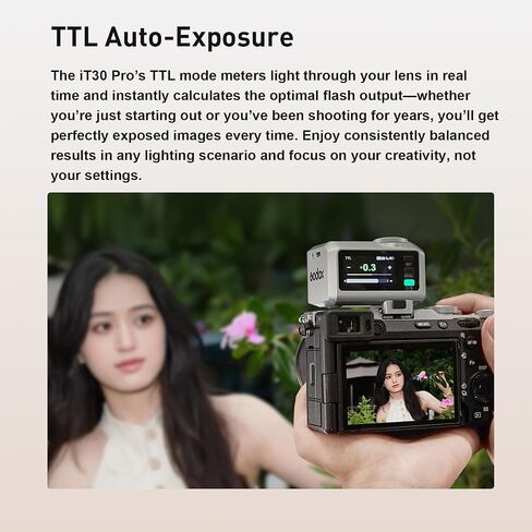 Godox iT20S iT20 S TTL Mini Camera Flash for Sony ZV-1 / ZV-E10 / ZV-1 II | 700+Flashes, 1.5s Recycling, 6 Levels (1/32-1/1 Power), USB-C Rechargeable 300mAh Battery, for Sony A7C A6400 A6000 (Silver) in Saudi Arabia