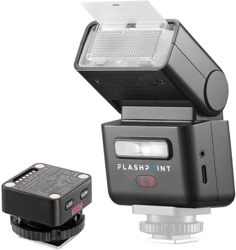 Flashpoint iT32 Compact R2 TTL Mini Camera Flash with Detachable Magnetic X5-C Interchangeable Hot Shoe Module and Wireless Trigger, Compatible Fits for Canon Cameras in Kuwait