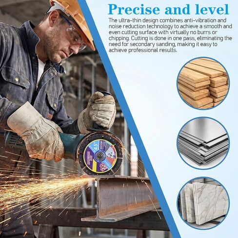 8 Pcs Diamond Multi-Purpose Saw Blades 4.5 Inch | Cutting Disc for Angle Grinder Ideal for Tile Marble Quartz Stone Metal & Plastic Wet or Dry Use in Kuwait