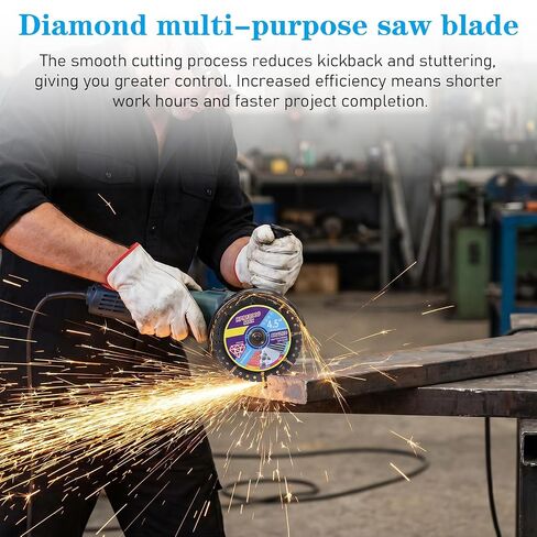 8 Pcs Diamond Multi-Purpose Saw Blades 4.5 Inch | Cutting Disc for Angle Grinder Ideal for Tile Marble Quartz Stone Metal & Plastic Wet or Dry Use in Kuwait