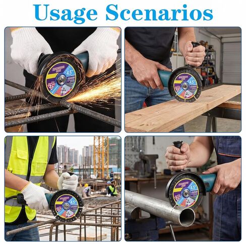 8 Pcs Diamond Multi-Purpose Saw Blades 4.5 Inch | Cutting Disc for Angle Grinder Ideal for Tile Marble Quartz Stone Metal & Plastic Wet or Dry Use in Kuwait