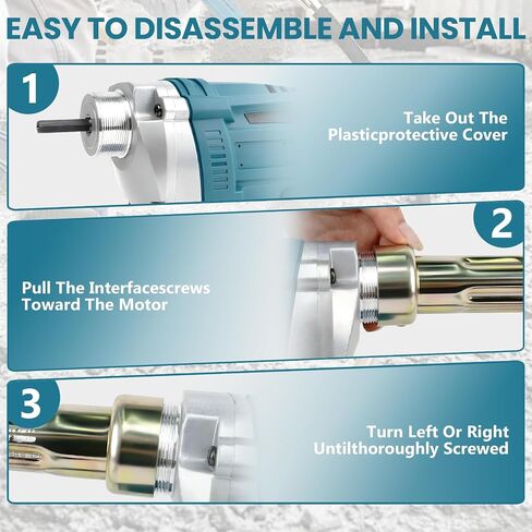 Cordless Handheld Concrete Vibrator, Compatible with Makita 18V Battery, 600W | 6000 RPM Portable Tool with 3.8 Ft Shaft Rod for Removing Air Bubbles from Fresh Concrete, Battery Not Included in Kuwait