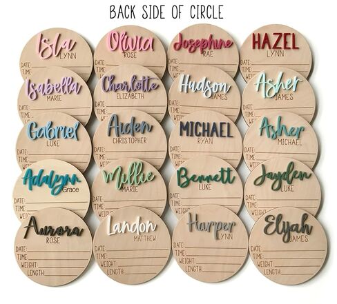Double Sided Personalized Newborn Baby Birth Announcement Sign for Hospital | Newborn photography prop, Baby Name Plate in Kuwait