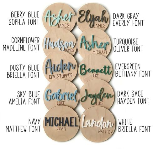 Double Sided Personalized Newborn Baby Birth Announcement Sign for Hospital | Newborn photography prop, Baby Name Plate in Kuwait