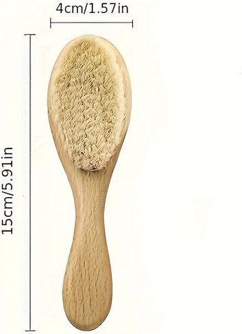 Newborn Baby Hair Care Set - 2-Piece Soft Bristle Brush & Wooden Comb with Gentle Scalp Massager, Ideal Christmas/Thanksgiving Gift for Infants in Kuwait