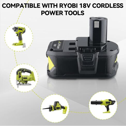 2Packs Upgraded 7.0Ah P108 18V Replacement for Ryobi 18V Battery P102 P103 P104 P105 P107 P109 P122 PBP005 PBP004 PBP003 Cordless Power Tools with Indicator in Kuwait