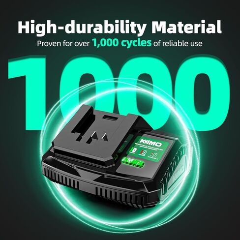 KIMO Upgraded 20V 4.0Ah Lithium-Ion Battery Adapter w/Cooling System for KIMO 4.0Ah Battery, Adaptable for Cordless Leaf Blower & Cordless Reciprocating Saw.Quick Charging,Portable (Charger Only) in Kuwait
