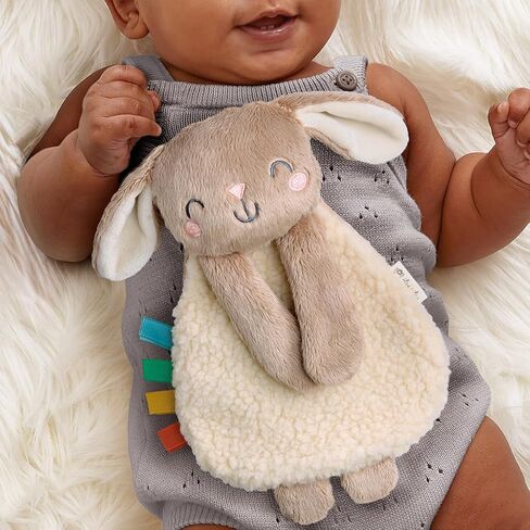 Itzy Ritzy Bunny Lovey & Crinkle Book Gift Set - Learn & Snuggle Gift Set Includes Soft Sherpa Bunny Lovey & Soft Book with Flap, Textures & Crinkle Sounds (Bunny) in Kuwait