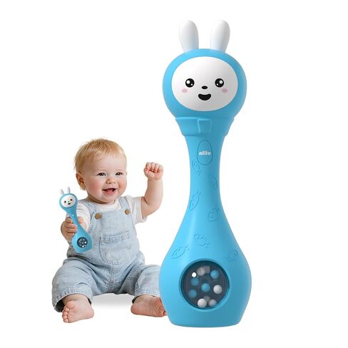 alilo Baby Musical Rattle 0-6-12 Months, Interactive Baby Toys with 7 Music Modes, 15 Nursery Rhymes, 15 Soothing Melodies & White Noise, Sensory Development Toy, Baby Gifts for Boys & Girls in Kuwait