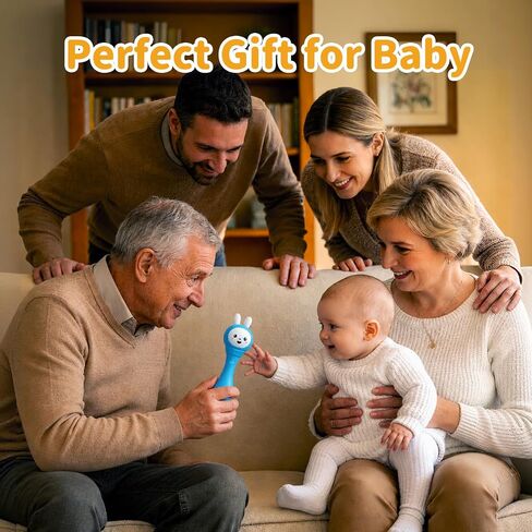 alilo Baby Musical Rattle 0-6-12 Months, Interactive Baby Toys with 7 Music Modes, 15 Nursery Rhymes, 15 Soothing Melodies & White Noise, Sensory Development Toy, Baby Gifts for Boys & Girls in Kuwait