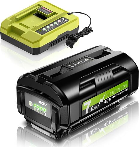 8.0Ah Replacement for Ryobi 18V Battery and Charger Compatible with Ryobi 18 Volt Lithium ONE+ Plus P107 P108 P102 P103 P104 P105 P109 P122 PBP005 Cordless Tools 2Pack in Kuwait