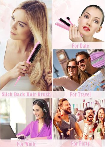 Hair Wax Stick & Slick Back Hair Brush – Frizz Control for Women & Kids, Non-Greasy & No Residue – Smooths Flyaways, Creates Sleek Ponytails & Buns – Styling Accessories & Teen Girl Gifts Trendy Stuff in Kuwait