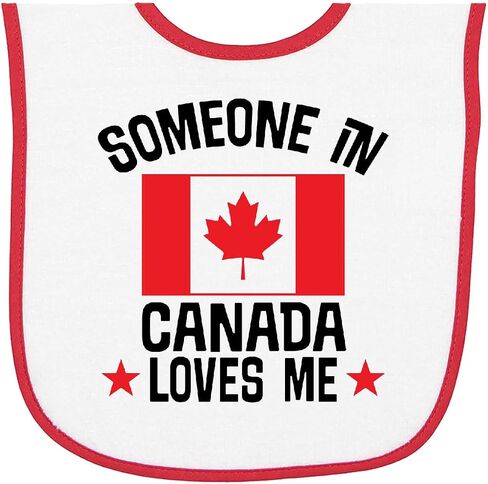 Someone in Canada Loves Me Baby Terry Cloth Bib in Kuwait