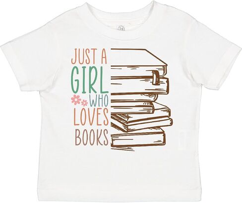 inktastic Just a Girl Who Loves Books Toddler T-Shirt in Kuwait