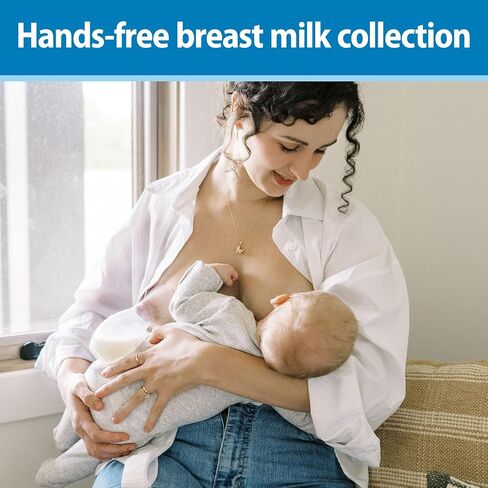 Dr. Brown's 100% Silicone One-Piece Breast Pump, Hands-Free Breast Milk Collector with Anti-Colic Options+ Baby Bottle, 4 oz with Slow Flow Nipple, Travel Lid and Travel Bag in Kuwait