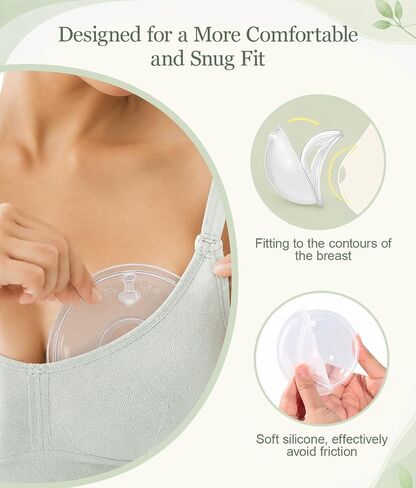 Oiomniv Breast Milk Collector, Milk Collectors for Breastfeeding Silicone | Milk Catcher Breastmilk Collection Nursing Cup BPA Free 60ML Milk Saver with 20 Breastmilk Storage Bags Storage Box, 2PCS in Kuwait