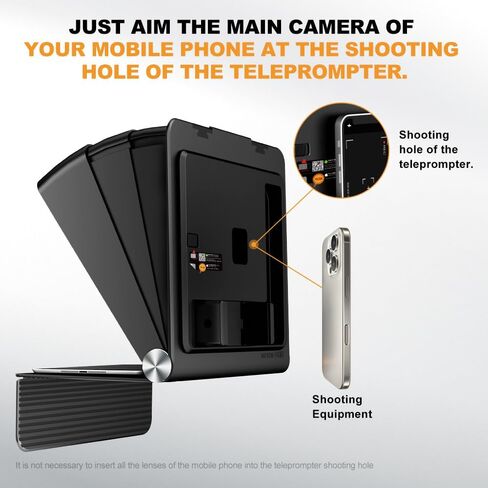 Foldable Teleprompter for Smartphone,LENSGO 10'' Portable Prompter with Remote Control,APP Compatible with iOS/Android for YouTube, Tiktok,Zoom, Twitch, Online Teaching,Vlogger,Live Streaming（TC7II ） in Kuwait