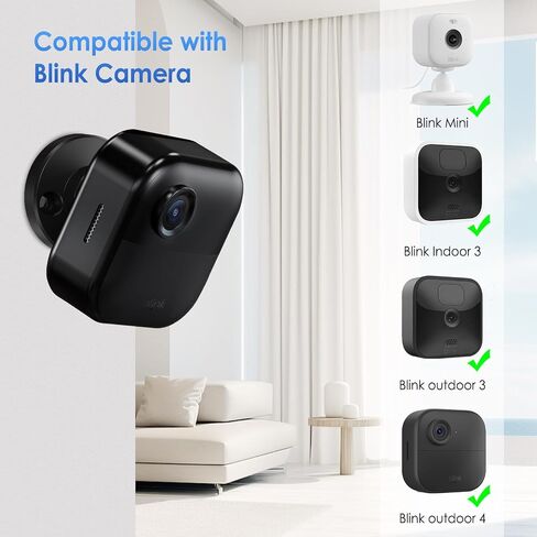 Blink Outdoor Camera Mount, 360 Degree Adjustable Wall Mount Bracket | Compatible with Blink Mini, Blink 4th and 3rd Gen Outdoor Camera, 3 Pack, Black in Kuwait