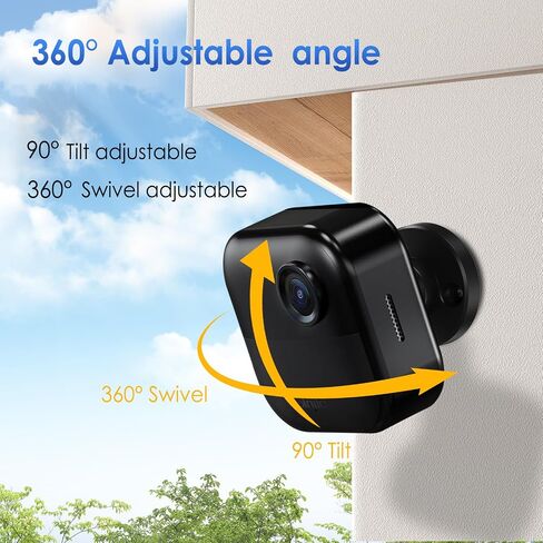 Blink Outdoor Camera Mount, 360 Degree Adjustable Wall Mount Bracket | Compatible with Blink Mini, Blink 4th and 3rd Gen Outdoor Camera, 3 Pack, Black in Kuwait