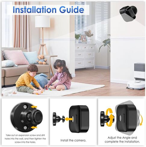 Blink Outdoor Camera Mount, 360 Degree Adjustable Wall Mount Bracket | Compatible with Blink Mini, Blink 4th and 3rd Gen Outdoor Camera, 3 Pack, Black in Kuwait