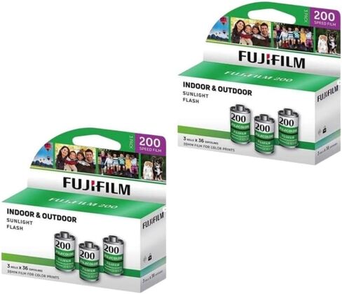 Fujifilm Fujicolor 200 ISO 35mm Color Negative Film - 2 Packs (6 Rolls, 36 Exposures Each) in Kuwait